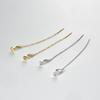 ANDYWEN 925 Silver A Pair Of Gold Silver Fashion Long Chain Tassel Stud Earrings Ladies 2023 High Jewelry