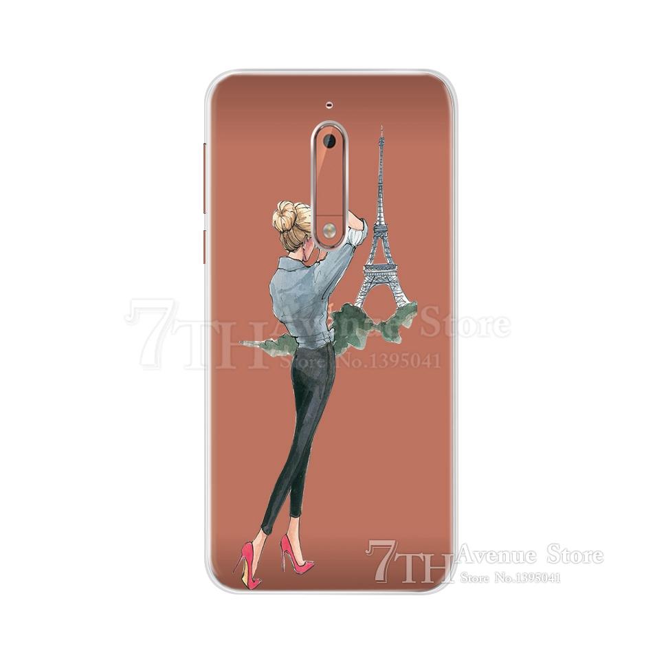 For Nokia 5 Case 5.2" Cartoon Soft Silicone TPU Phone Case For Nokia 5 Nokia5 Global Dual TA-1024 TA-1053 TA-1044 Back Cover