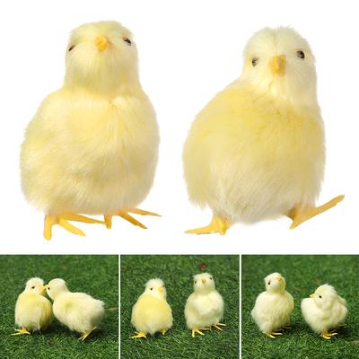 Supplies Scene Model Lovely Doll Easter Plush Chick Lifelike Bird Kids Toy Simulation Furry Chicken