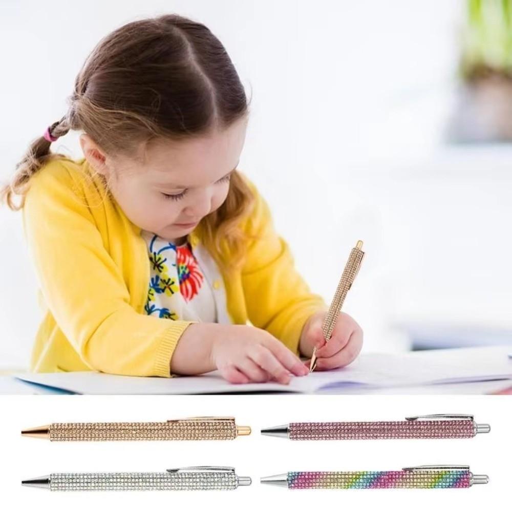 Retractable Crystal Bling Pen Crystal Bling Luxury Pen Rhinestone Ballpoint Pen  Students Teachers