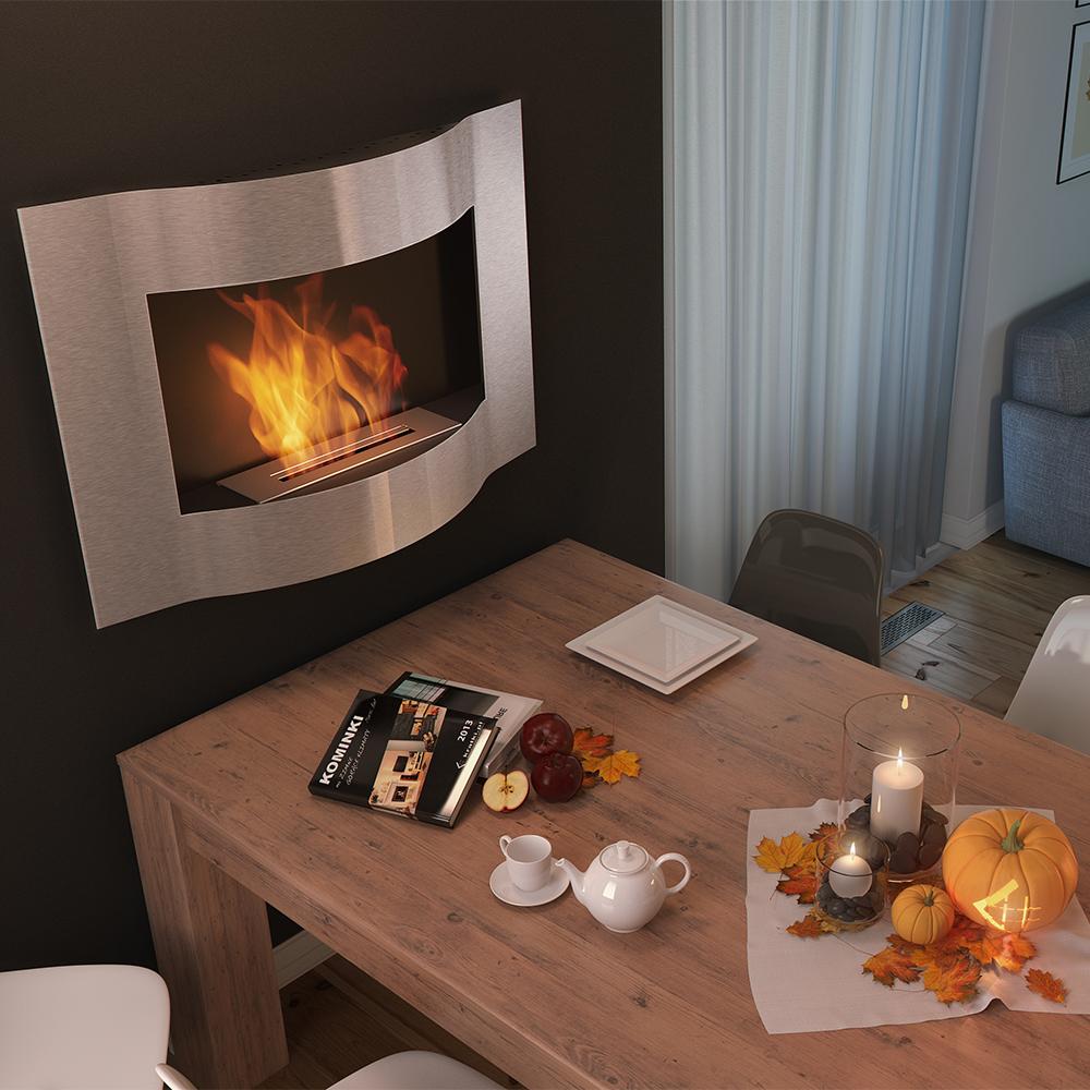 Chimenea de bioetanol de pared LIMA TÜV