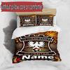 3pcs Duvet Cover Set (1*Duvet Cover + 2*Pillowcase, Without Core), Custom Name Go Ahead Eagles Pattern Bedding Set, Home Bedroom Decor Gift
