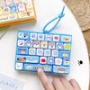26 Grid Keyboard Fidget Clicker Keychain Antistress Keycap Toy Portable Bag Charm for Outdoor Camping Time Killing