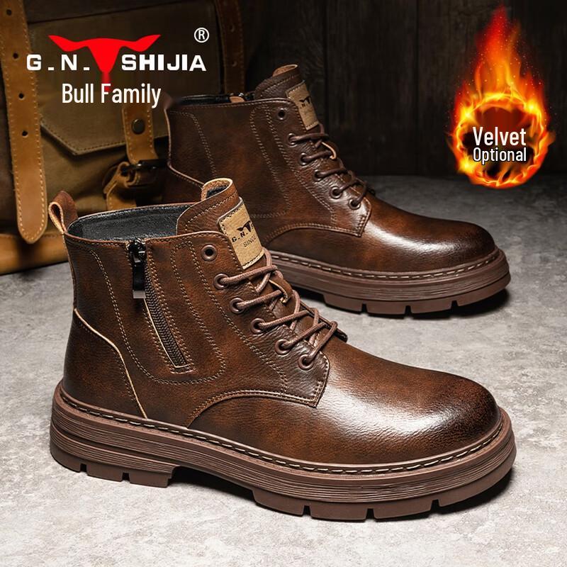 Men s Genuine Leather High-Top Martin Work Boots 41