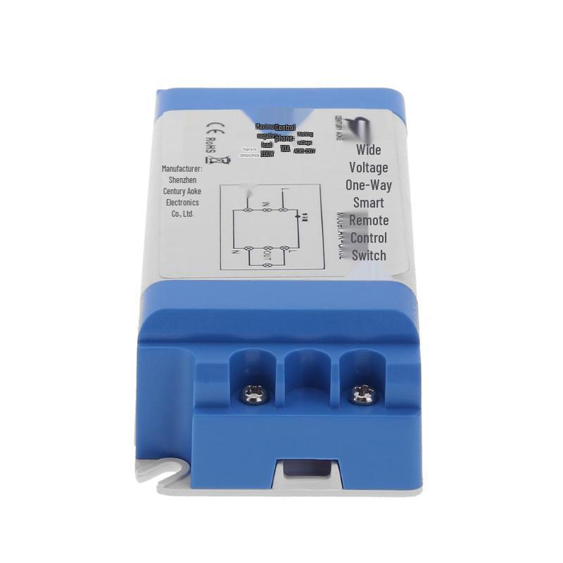 AC 220V Single-Circuit Remote Switch with Round Remote for Lighting Fixtures & Cabinet Lights