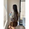 Soft Suede Tote Bag Women Large Capacity Crossbody Shoulder Vintage Korean Style Minimalist Daily Use