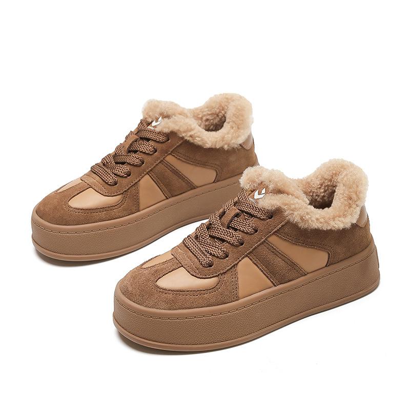 Strictly Selected Wool Maillard Snow Boots Winter New Thick-soled Velvet Board Shoes German Training Shoes Women's Casual Versatile