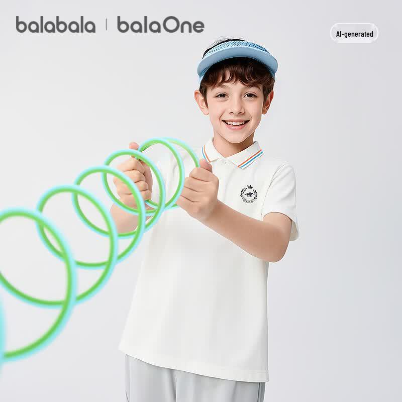 Balabala Boys' Cooling & Breathable Polo T-Shirt