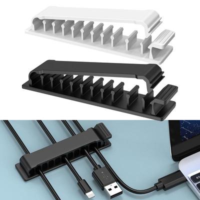1PC Self-Adhesive Nail-Free Cable Clips Plastic Cable Organizer Winder Desktop Cord Management Cable Holder Clips
