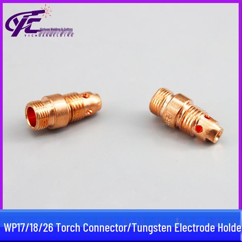 Argon Arc Welding Gun with WP17/18/26 Red Copper Tungsten Electrode Holder - High Conductivity & Heat Resistance Welding Collet Accessories