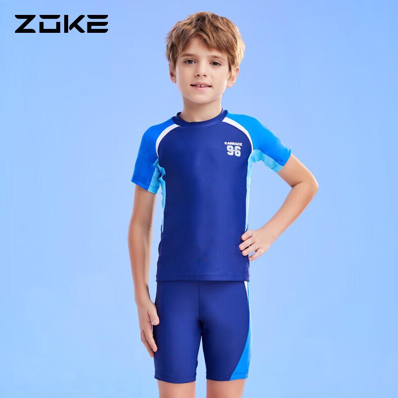 ZOKE Boys' Split Short-Sleeve Swimsuit