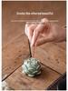 Handmade Celadon Lotus Incense Holder for Home and Tea Ceremonies