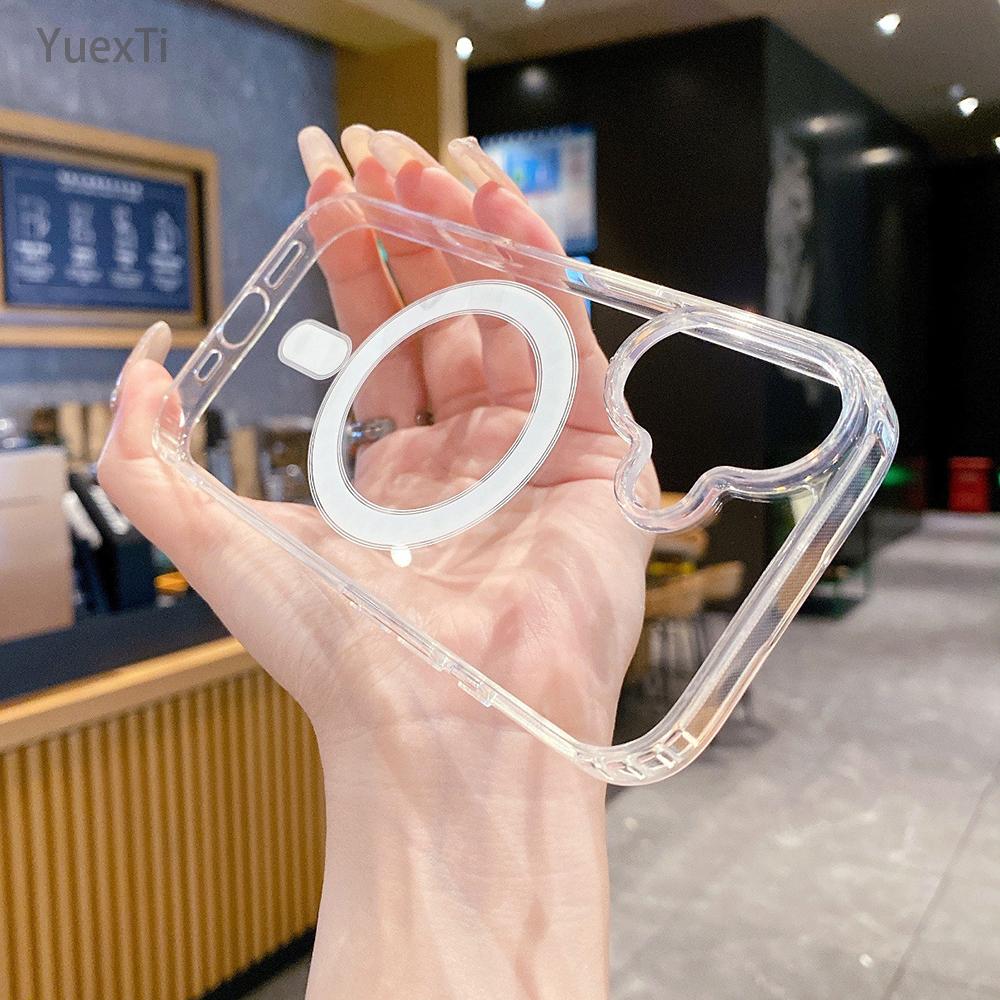New Clear for MagSafe Case For iPhone 17 17 Air 17 Pro 17 Pro Max Shockproof Wireless Charging Cover with Magnetic Feature
