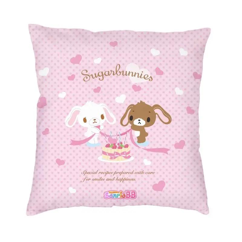 Kawaii Bunny Sugarbunnies Cushion Covers Sofa Home Decorative Anime Cartoon Square Throw Pillow Case 45x45