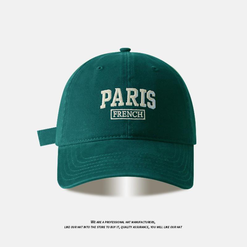 Paris Alphabet Baseball Cap Women'S Face Small Simple Sports Hat Women'S Outdoor Versatile Men'S Cap