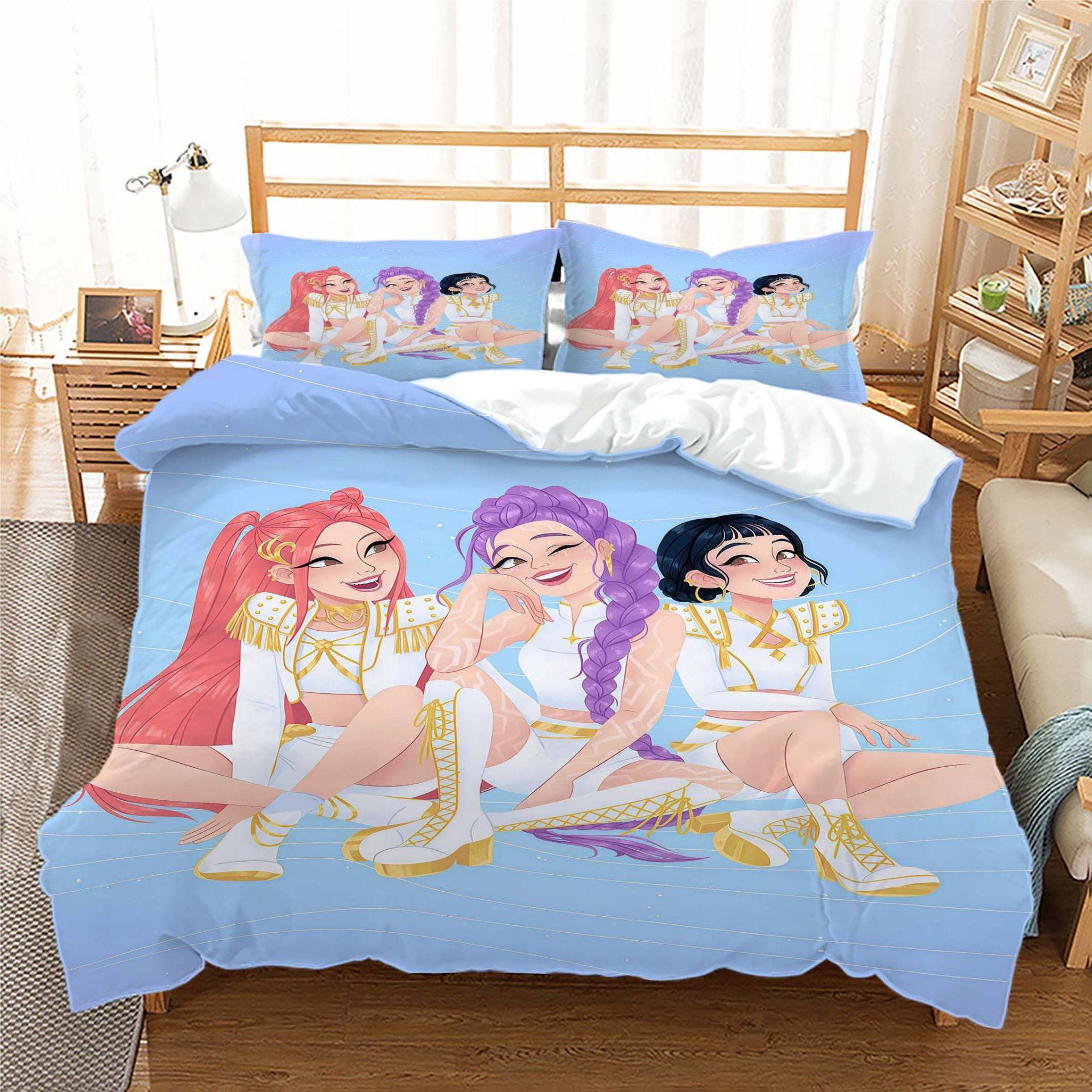 Трехкомпонлектный комплект постельного белья с 3D-цифровой печатью Серия Охотник на ведьм 90*190