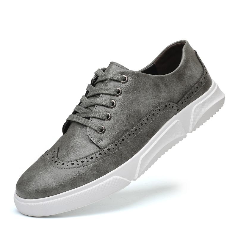 

Mens Plus Size Casual Shoes Fashion Korean Style British Sneakers Lace Up Retro Flats Comfortable Breathable Walking Shoes 39