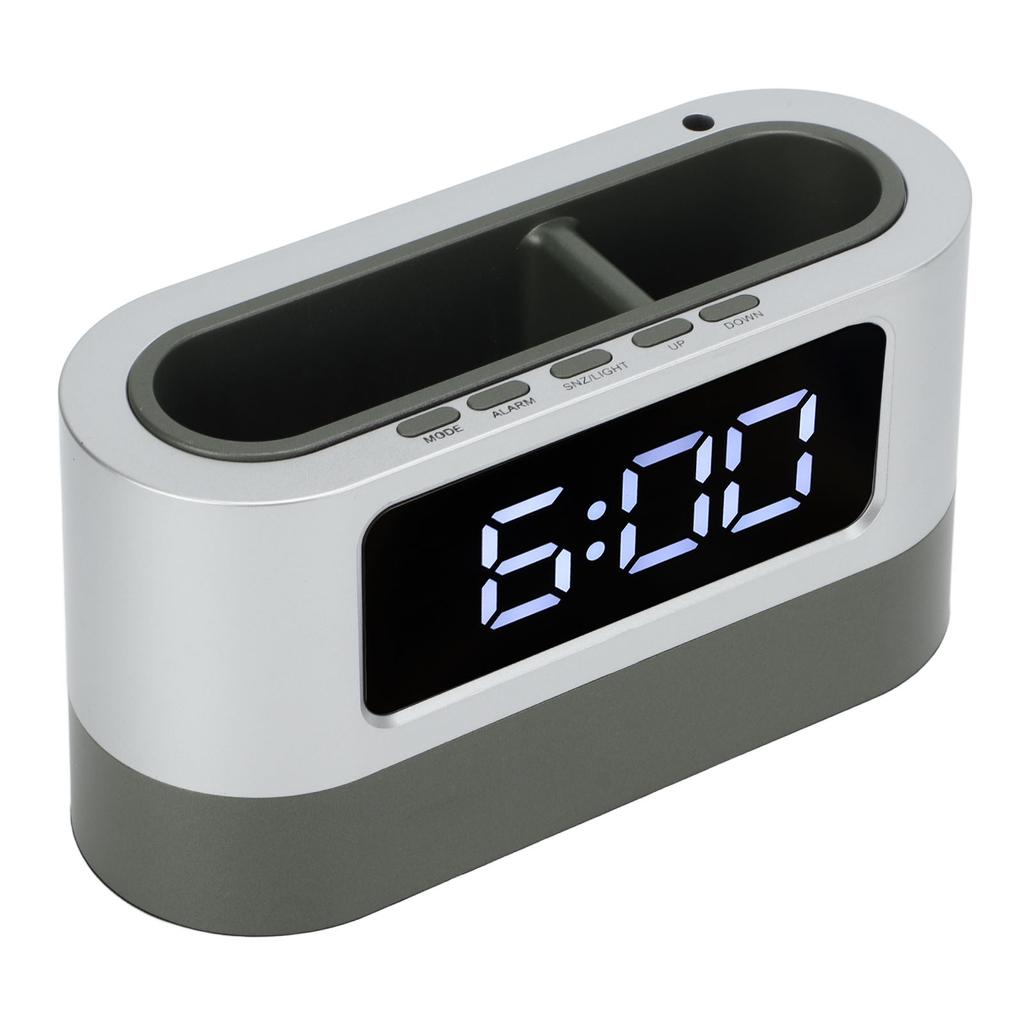 Pen Holder Alarm Clock Pen Holder Design Time Memory Time Date Temperature Display LED Clock for   Dormitory