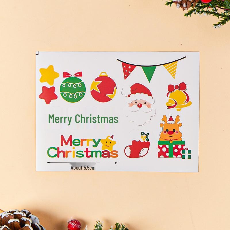 2024 Christmas Cake & Dessert Decoration Stickers - Merry Christmas Theme.