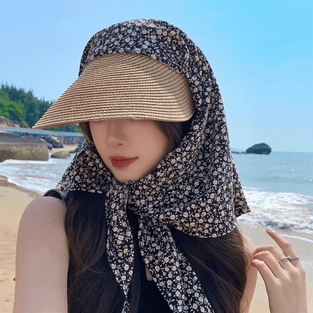 Korean Style Headscarf Baseball Hat Pentagram Strappy Bandana Hat Fashion Scarf Baseball Cap  Girl