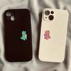 Cute Dinosaur Couple Phone Case for iPhone 17 16 15 14 13 12 11 Pro Max X XS XR 7 8 Plus SEShockproof Non-Slip Cover Fundas