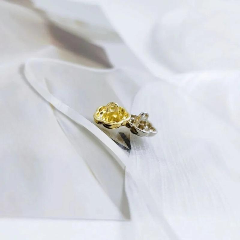 10pcs Small Metal Flower Buttons 10mm/12.5mm Gold Color Rose Shank Buttons Women's Clothing Accessories