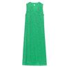 Fashionable V-Neck Sleeveless Dress Elegant Long Vest Dress Breathable Jacquard Fabric Stretchy Summer Dress