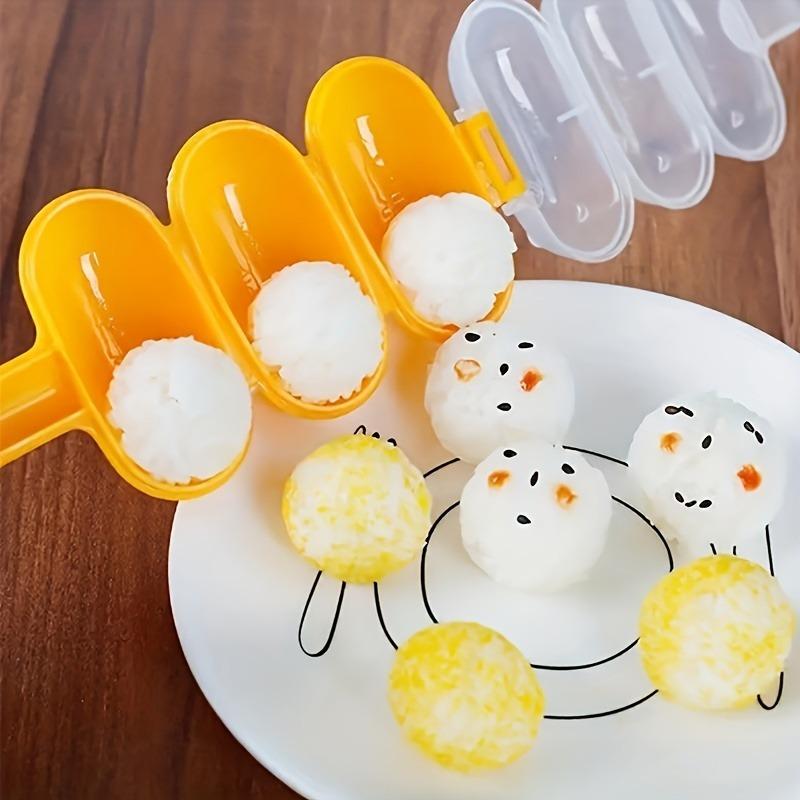 1PC Make Delicious Shaking Rice Balls with This Triple Mold DIY Tool - Perfect for Kids!