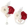 Wedding Chest Wrist Flower Set 2pcs Bridal Groom Bouquet Accessories Elegant DIY