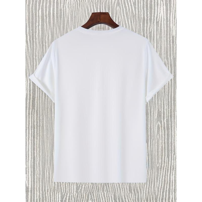 European Sizes Round Neck Graphic T-shirts, Causal Tees, Short Sleeves Comfortable Tops, Men's Summer Clothing Fashionable Casual Shirt