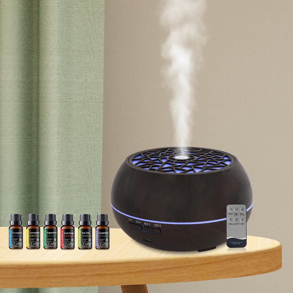 

Diffuser For Home 550ml Essential Oil Diffuser 6 Premium Oils Soundwave Technology Remote Auto Shut Off for Home/Office