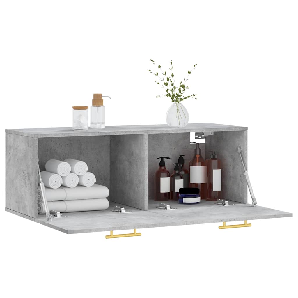 Vidaxl Wall Cabinet, Concrete Gray, 100X36.5X35 Cm