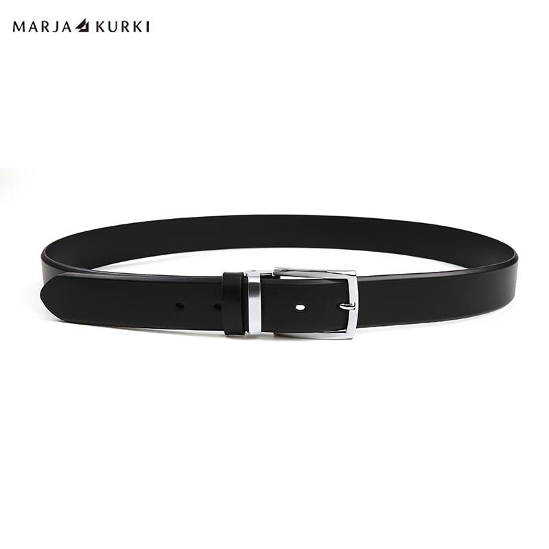 MARJA KURKI Men's Italian Leather Business Pin Buckle Belt