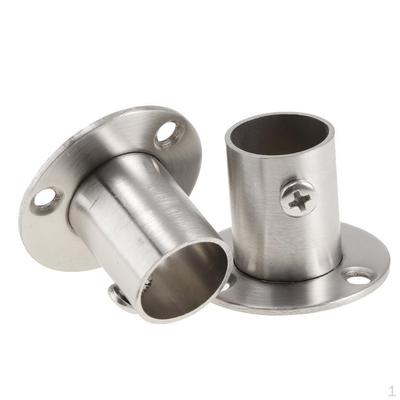 ESTREMITÀ DEL CORRIMANO DELL'ARMADIO IN ACCIAIO INOSSIDABILE, STAFFA DI SUPPORTO, 42 x 30 mm