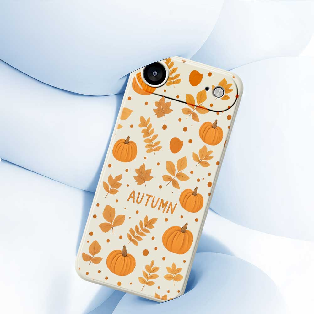 For iPhone 17 Air Case Autumn Theme Pattern Printing Straight Edge TPU Phone Back Cover