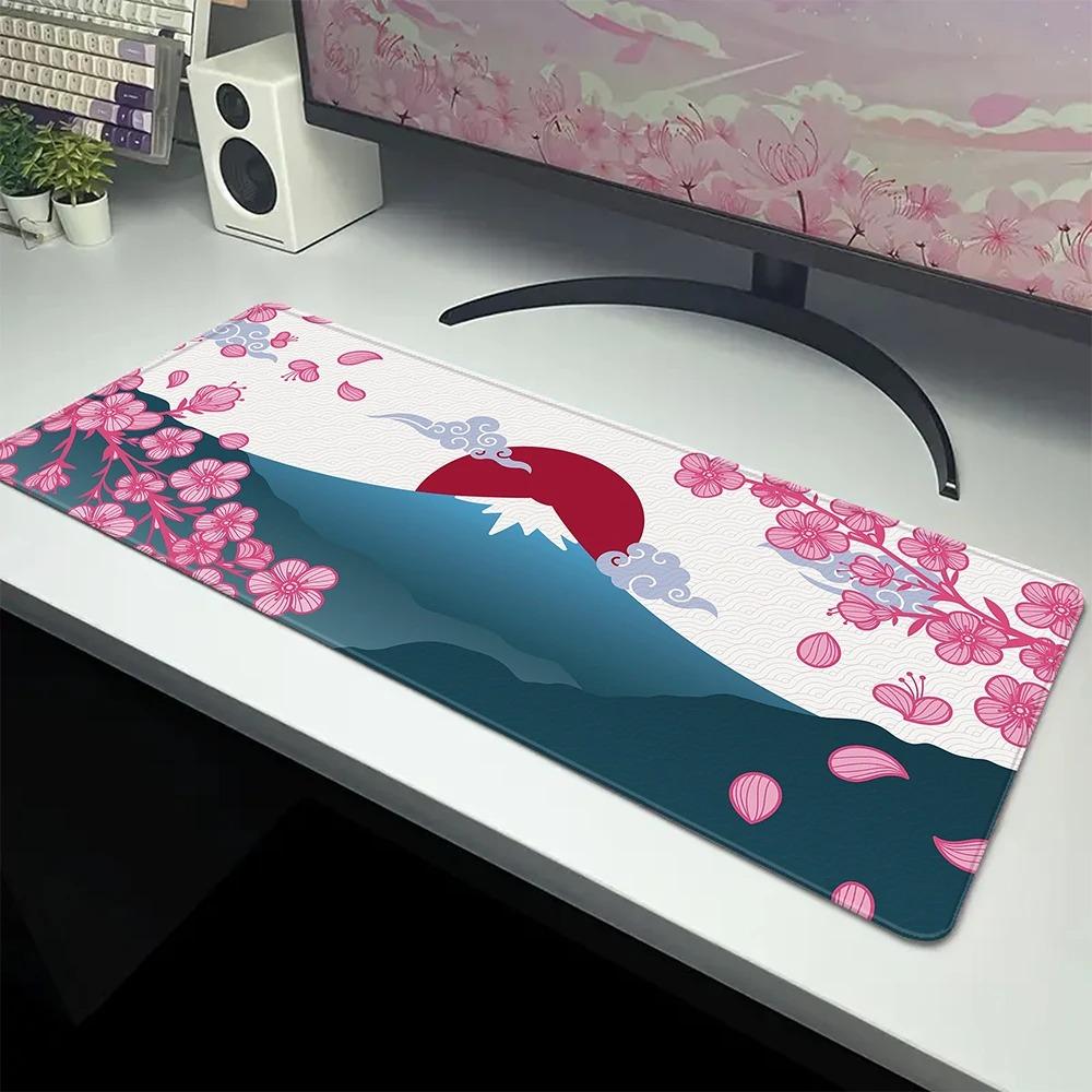 Green Plant Large Area Mousepad Gaming XXL Mouse Pad Size Office Long Table Mat Kawaii Desk Teen Girls Bedroom Laptop Carpet