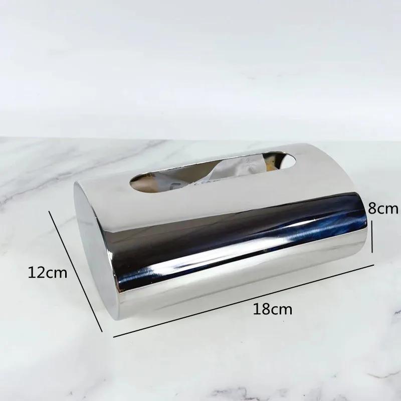 Luxury Stainless Steel Tissue Box, Living Room Tissue Storage Box, Dining Table Center Napkin Holder, Home Decoration