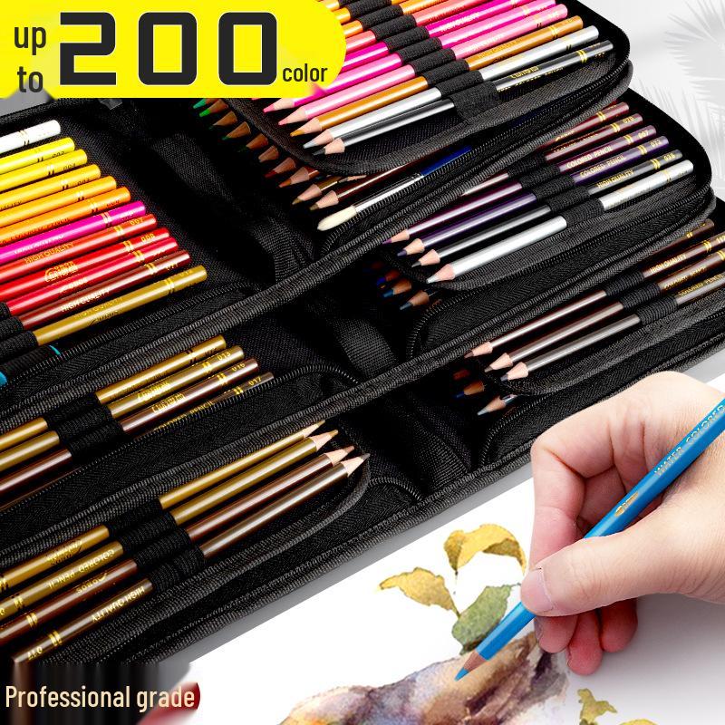 200 Professional Oil-Based Colored Pencils for Art, Drawing & Sketching