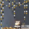 4m 13ft Glitter Paper Banner Happy Birthday Party Decoration First 1st Kids Boy Girl Adult Rose Gold Garland Wedding Baby Shower