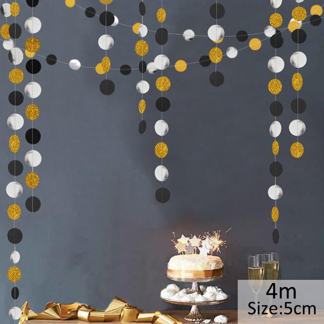 4m 13ft Třpytivý papír Banner Happy Birthday Party Dekorace První 1. Děti Chlapec Dívka Dospělý Rose Gold Garland Svatba Miminko