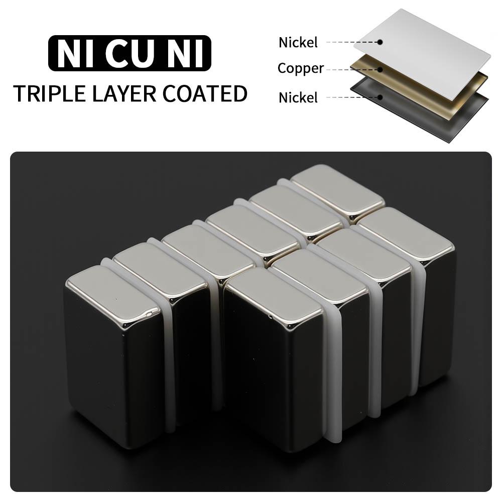 Magneti Potenti in Neodimio N35 NdFeB Magneti Permanenti Blocco Magneti Super Forti per Frigorifero Fai da Te 30x20x10mm