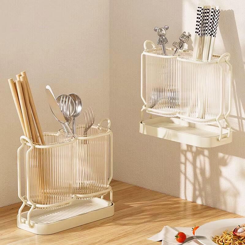 

No-Drill Wall/Tabletop Drainable Chopstick Holder