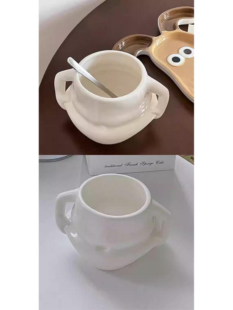 Kreative Kneifbauch-Keramiktasse - Einzigartige Milch- und Kaffeetasse für Büro & Frühstück