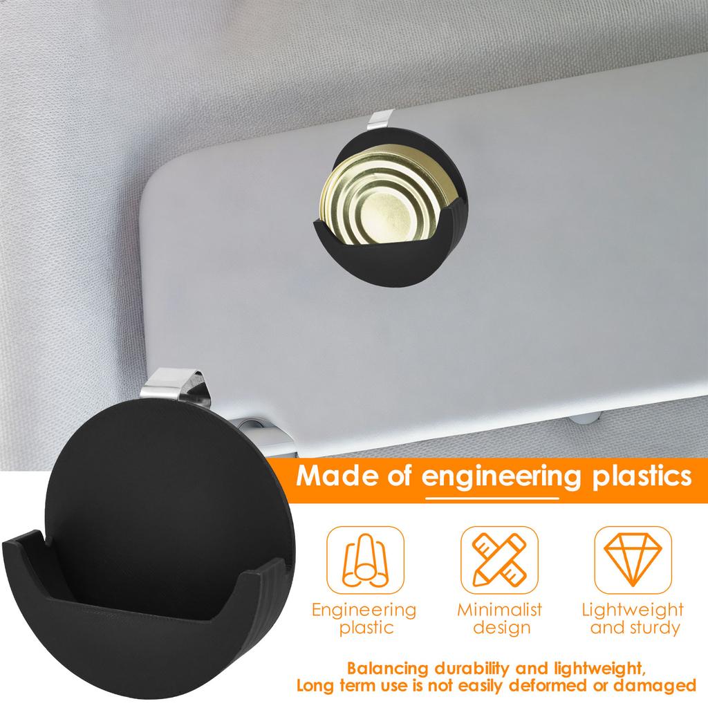 2Pcs Car Sun Visor Can Holder for 3D Printed DIP cans Pouch Organizer & Lightweight Can Clip Universal Automotive Accessories