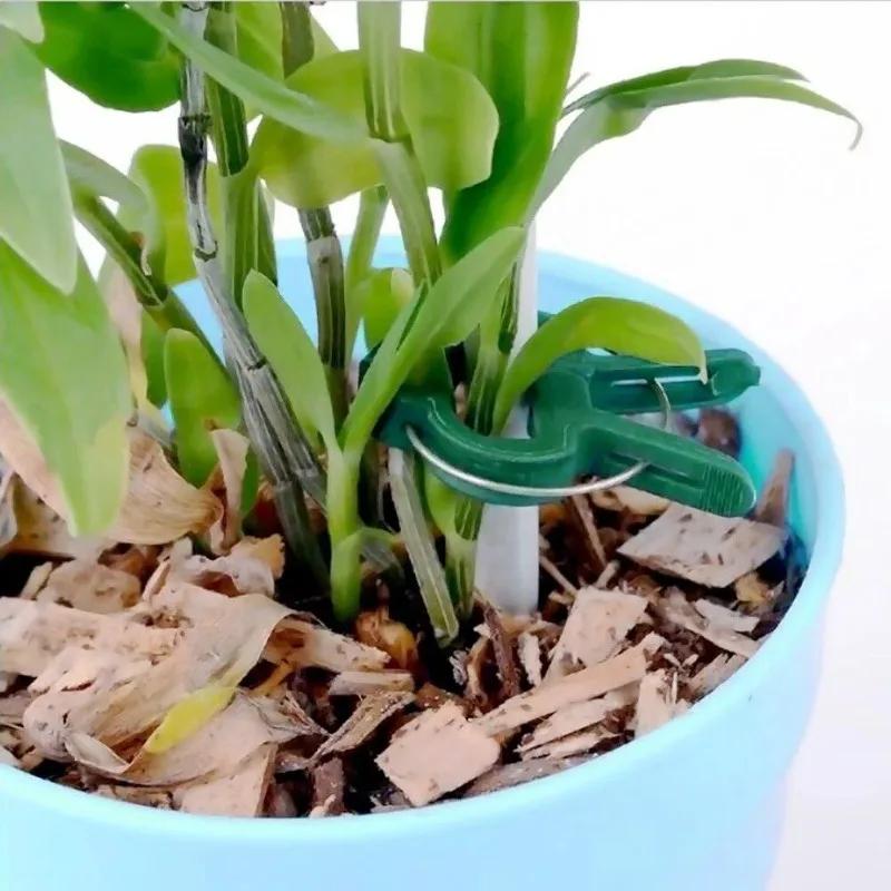 40pcs Reusable Plastic Plant Support Clips Clamps for Plants Hanging Vine Garden Greenhouse Vegetables Tomatoes Clips