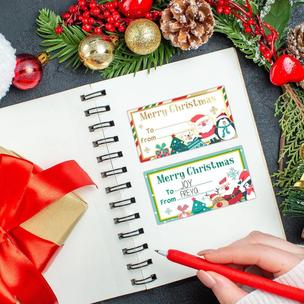 1roll Christmas Tag Stickers,Merry Christmas Tags And Labels,Name Labels for Christmas Decorations,Jewelry Display And Packaging