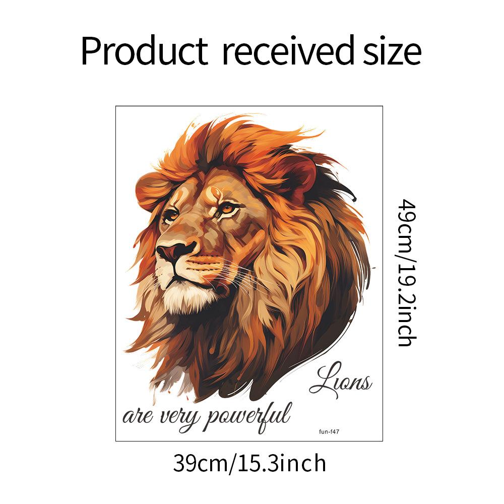 

Английский слоган Властная голова льва Спальня Гостиная Домашнее украшение Украшение Наклейка на стену 39*49CM/fun-f47