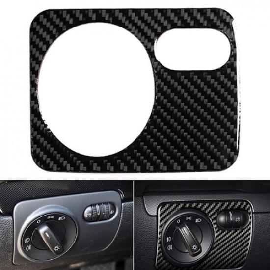 Trendy Carbon Fiber Headlight Switch Button Cover Sticker for Golf 6 082013