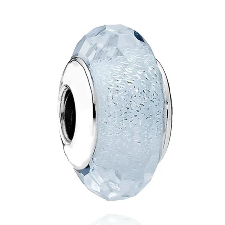 Blue Ocean series glass Bead Components series Copper Metal Murano Glass Bead Components Charm Bead Component Compatible With Do It Yourself ocean