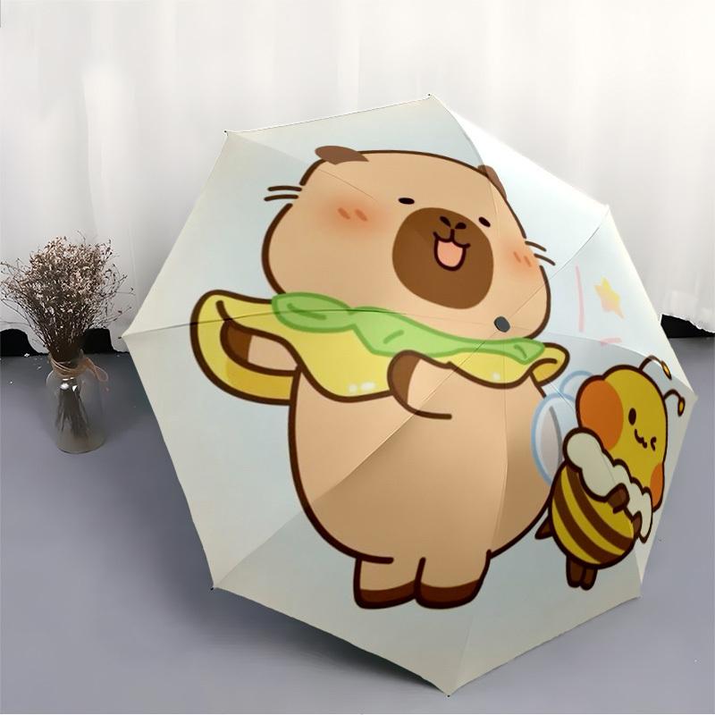 1pc Capybara, Bee Umbrella - Portable Home Essential, Durable Iron Frame with Rod Structure, Fashion Lovers Yy250910064